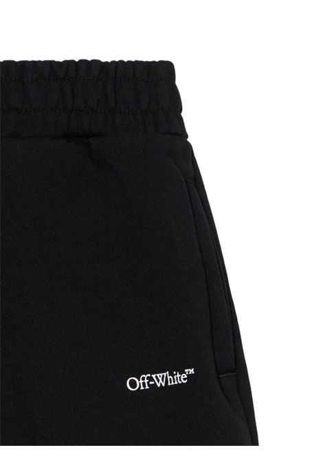 Pantalone bambina nero in cotone OFF WHITE | OGCH00AF25FLE/CENERO